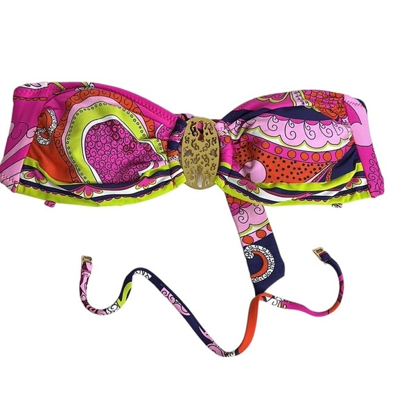 Trina Turk Other - T25 Trina Turk Center Medallion Circular pattern tube top bikini top size 4